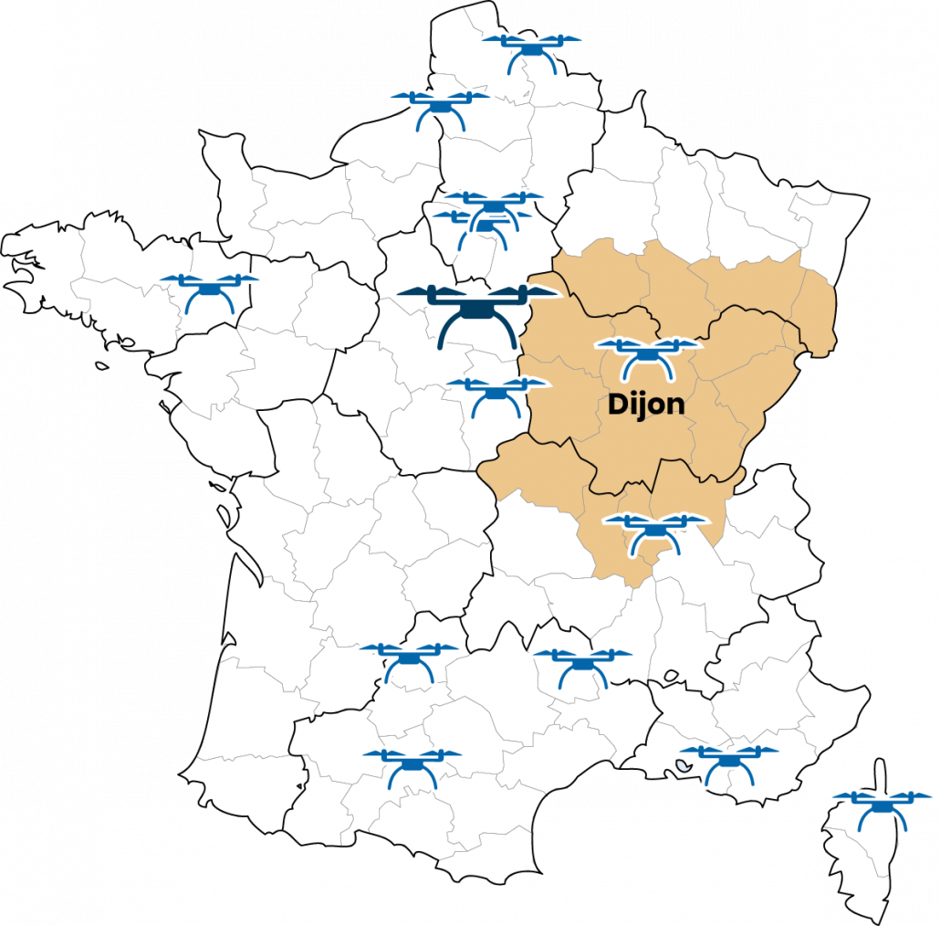 Carte des télépilotes drone de Drone Expertise Centre