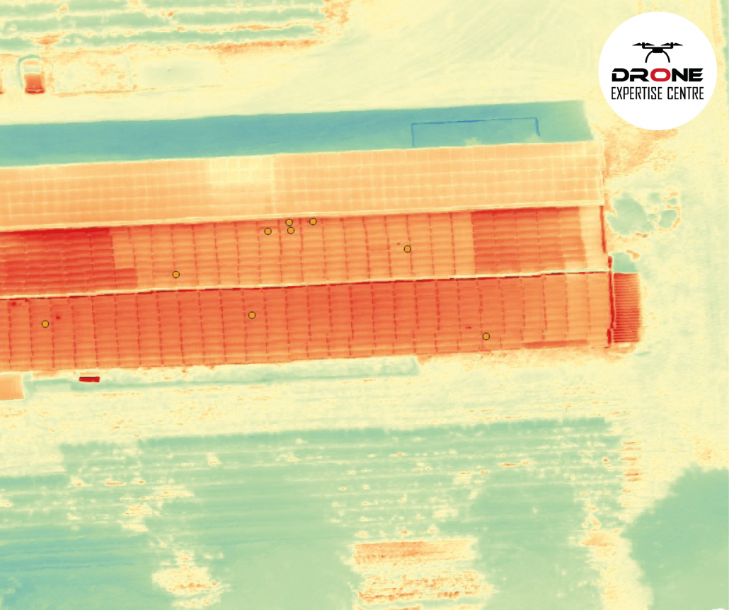 Cartographie thermique réalisée en inspection panneaux solaires par drone