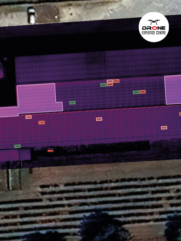 Détection de points chauds lors d’une inspection panneaux solaires par drone