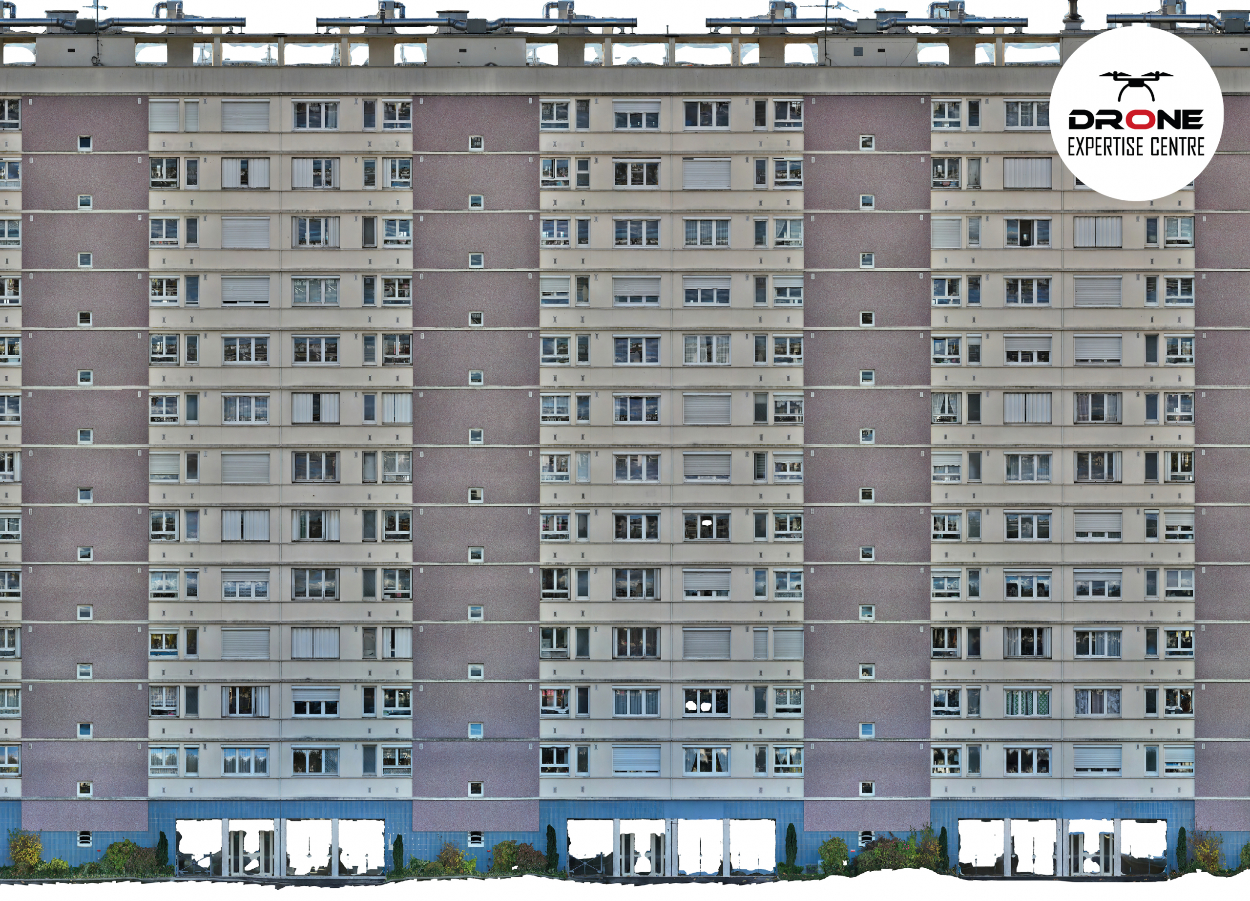 Relevé de façade d’immeuble par orthofaçade drone