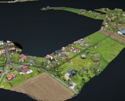 Numérisation d'infrastructures électriques réalisée par drone LiDAR dans les Pyrénées Mission LiDAR drone dans les Pyrénées pour le suivi des lignes HTA et BT