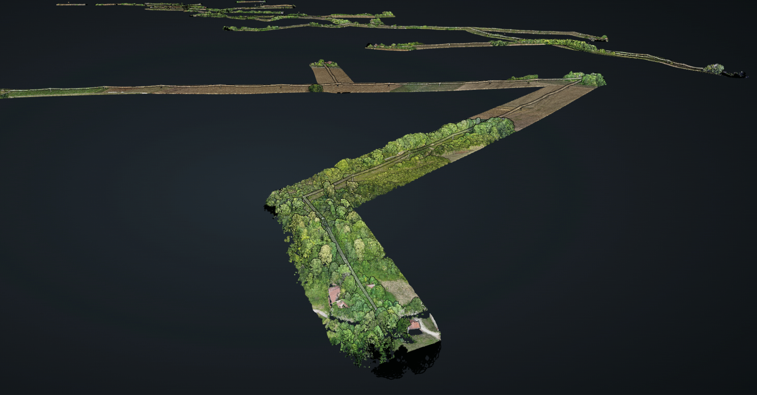 Cartographie LiDAR Mission drone LiDAR en Champagne Ardennes pour la cartographie de lignes electriques Modèle 3D de ligne electrique réalisé lors d'une mission drone LiDAR en Champagne Ardennes