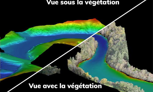 Levé LIDAR et bathymétrique par drone d’un barrage