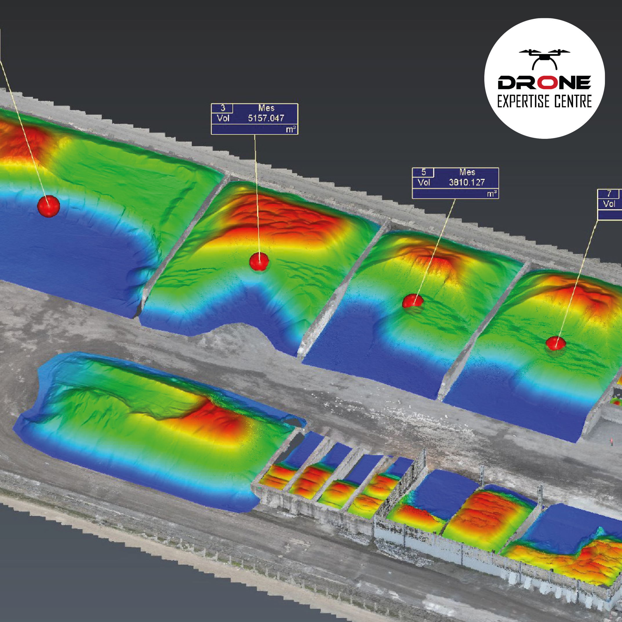 Topographie et photogrammétrie par drone pour cubature
