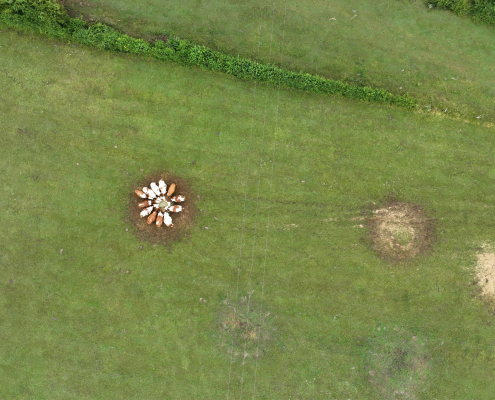Mission drone LiDAR en Champagne Ardennes pour l'analyse agricole Vue aérienne d'une parcelle cartographiée lors d'une mission drone LiDAR en Champagne Ardennes