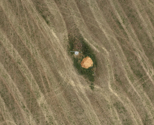 Mission drone LiDAR en Champagne Ardennes pour l'identification d'objets au sol Analyse LiDAR d'une parcelle avec éléments ponctuels en Champagne Ardennes