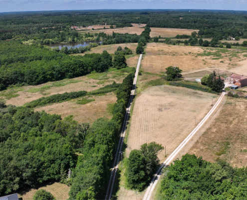Mission drone LiDAR en Centre Val de Loire avec vue aérienne d'un secteur agricole et forestier