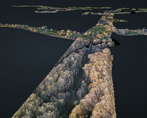 Mission drone LiDAR dans les Alpes dédiée à l’étude des reliefs complexes Terrain accidenté relevé lors d’une mission drone LiDAR dans les Alpes pour l’analyse géomorphologique