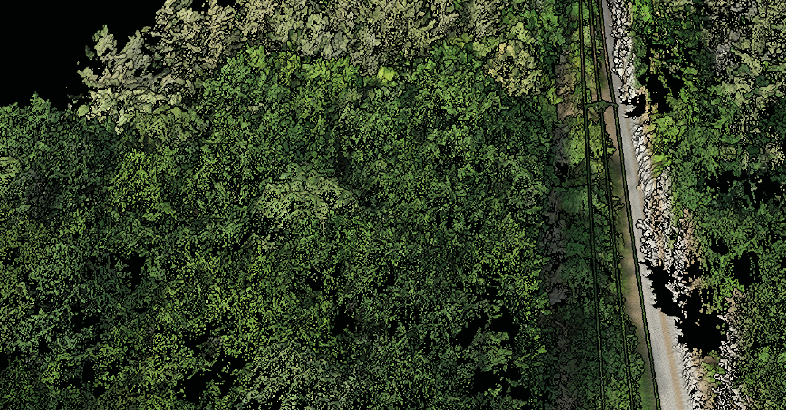 Mission drone LiDAR en Centre Val de Loire appliquée au suivi d'un corridor traversant une zone forestière
