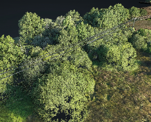Acquisition LiDAR drone pour l'étude de la végétation et du terrain naturel Mission LiDAR drone en Pays de la Loire pour l'analyse détaillée d'une zone boisée