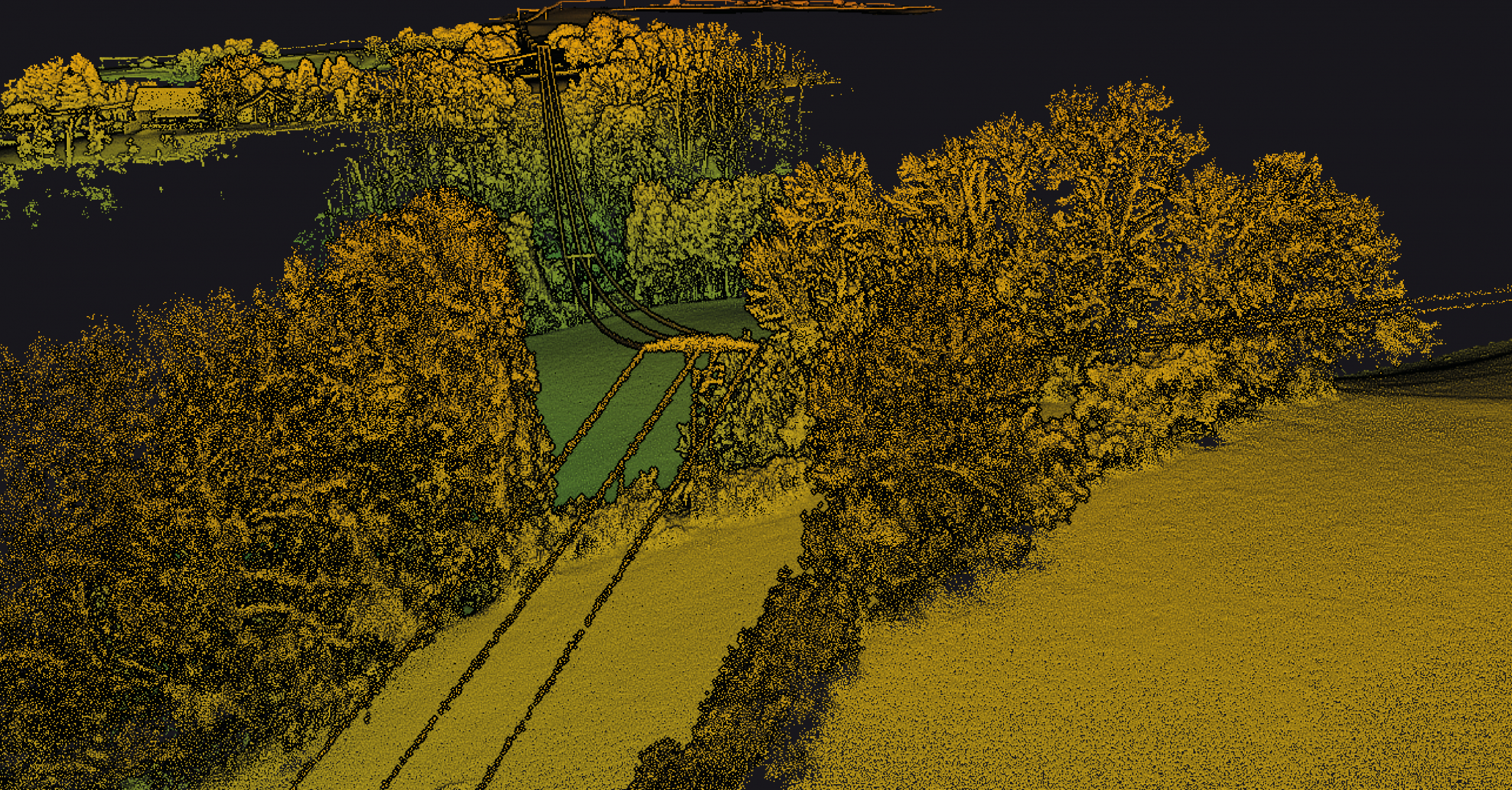 Mission drone LiDAR dans les Alpes dédiée à la modélisation 3D du relief Représentation tridimensionnelle du terrain générée pendant une mission drone LiDAR dans les Alpes