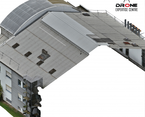 Modèle 3D d'un site réalisé grâce à la topographie et photogrammétrie par drone