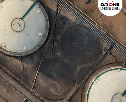 Détail capturé en topographie et photogrammétrie par drone pour inspection d'un site