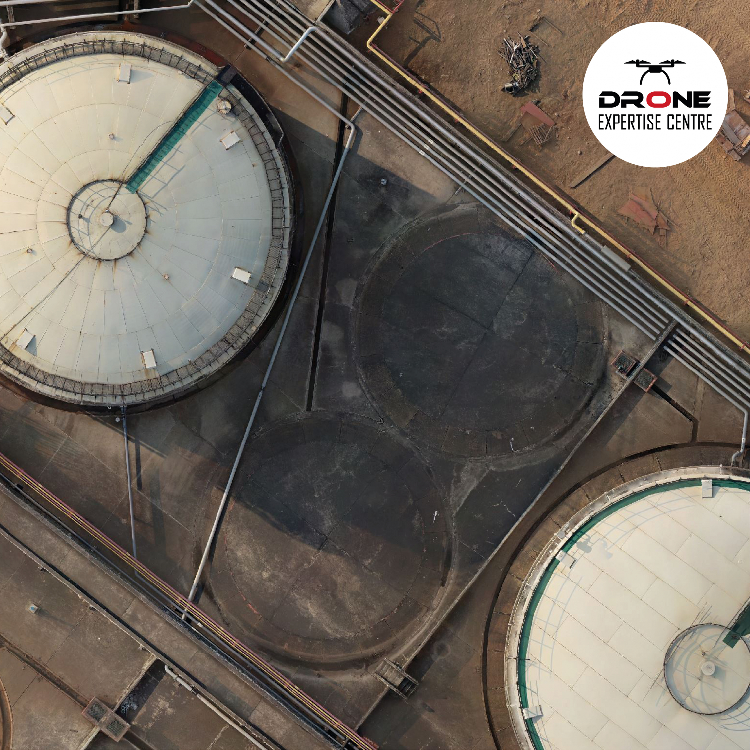 Détail capturé en topographie et photogrammétrie par drone pour inspection d'un site