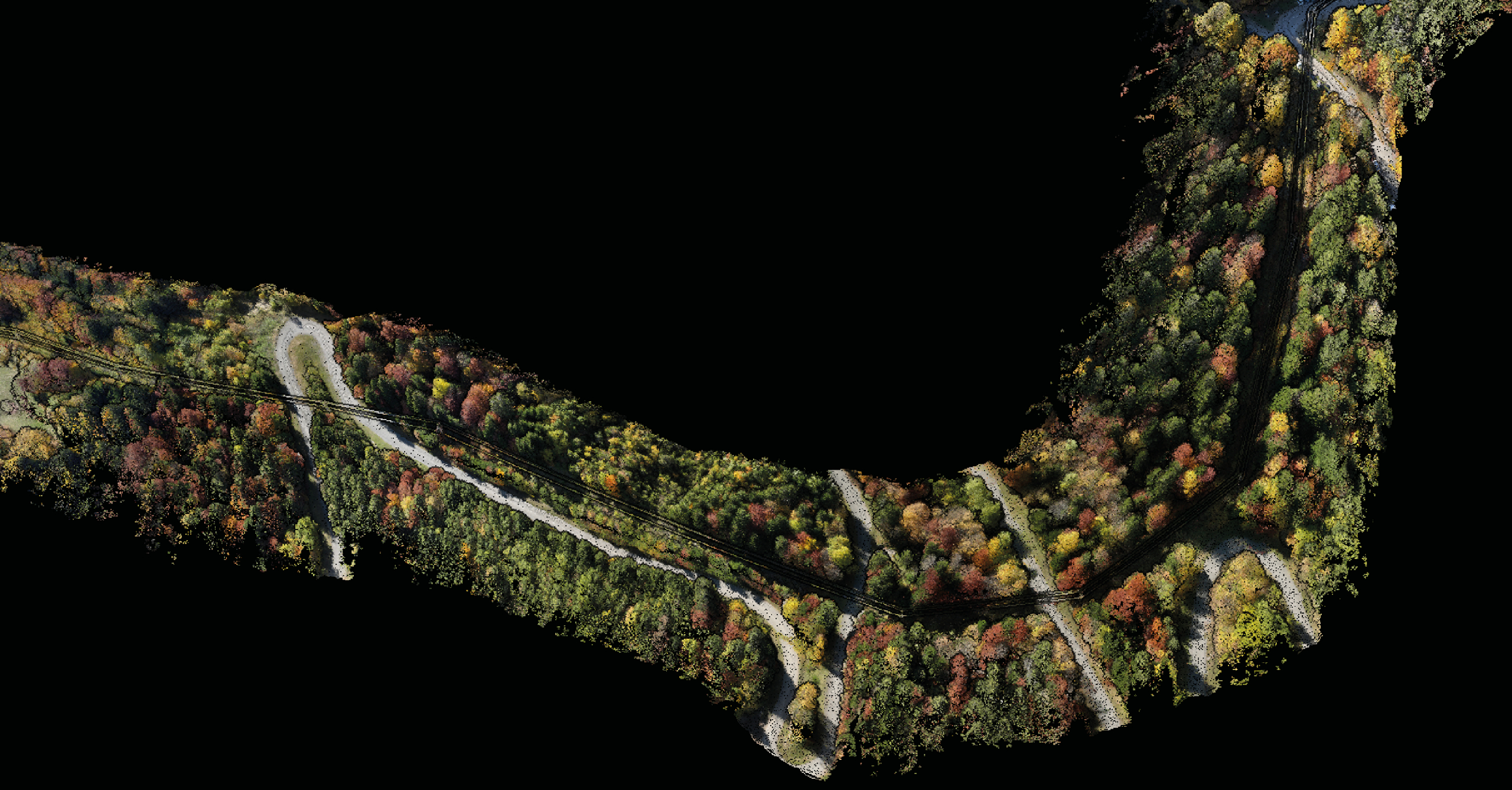Traitement des données LiDAR obtenues lors d'une mission drone dans les Alpes Mission drone LiDAR dans les Alpes avec visualisation 3D des reliefs et de la végétation