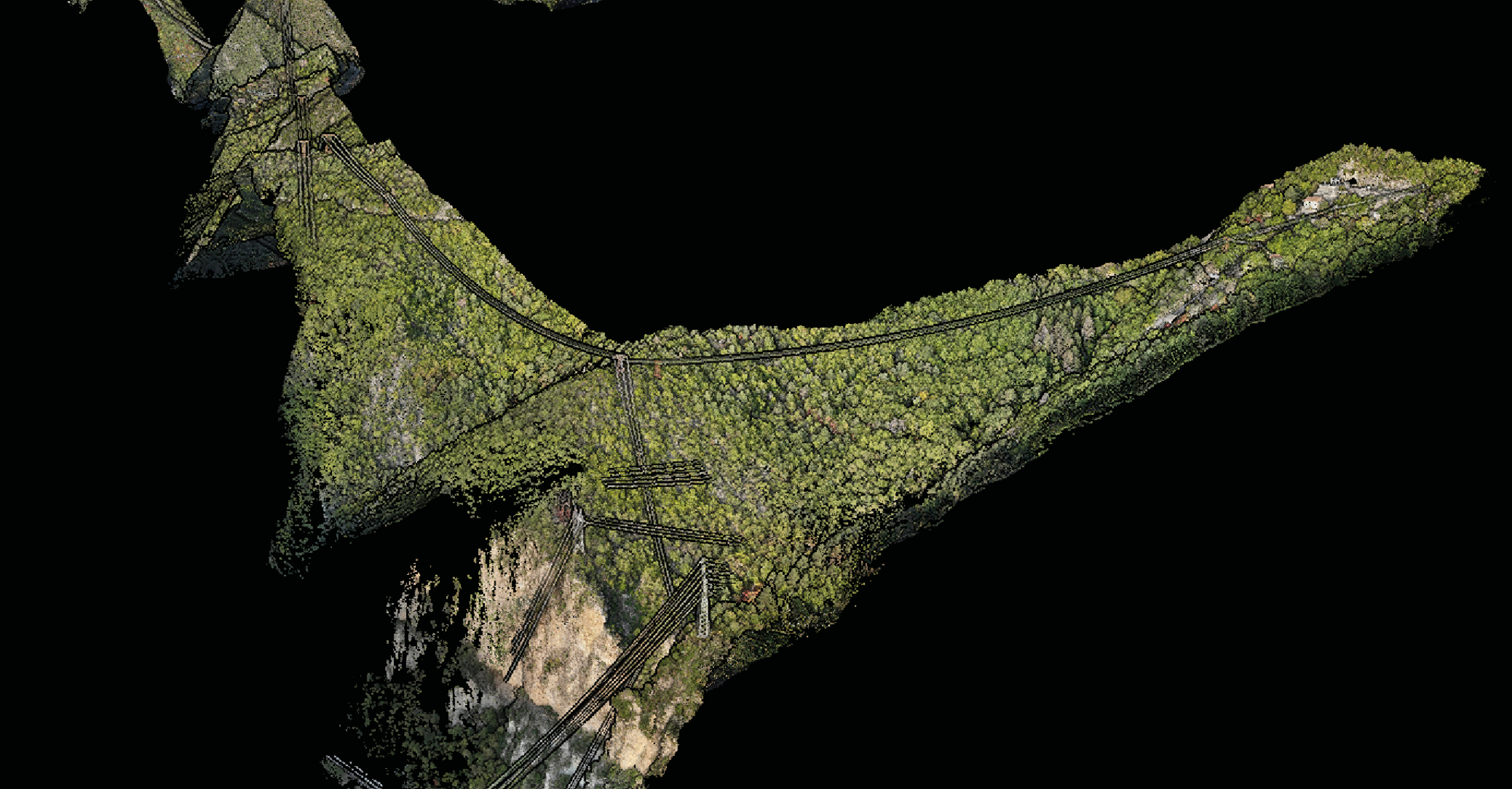 Traitement LiDAR pour l'étude environnementale en Côte d'Azur Mission drone LiDAR en Côte d'Azur permettant de distinguer relief et couverture végétale