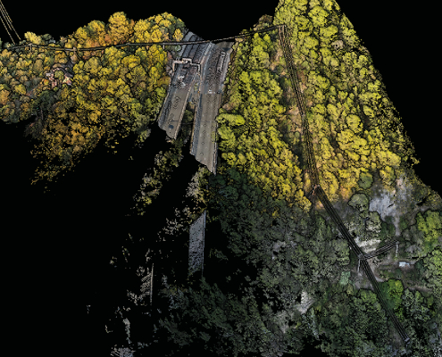 Visualisation du terrain obtenue grâce à une mission drone LiDAR en Côte d'Azur Mission drone LiDAR en Côte d'Azur pour la création d'un modèle numérique de terrain