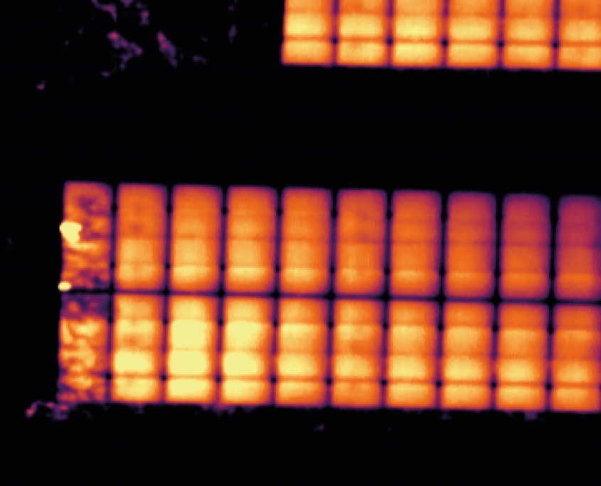 Inspection panneaux solaires et détection automatique des hotspots Inspection panneaux solaires par drone avec localisation précise des cellules défectueuses