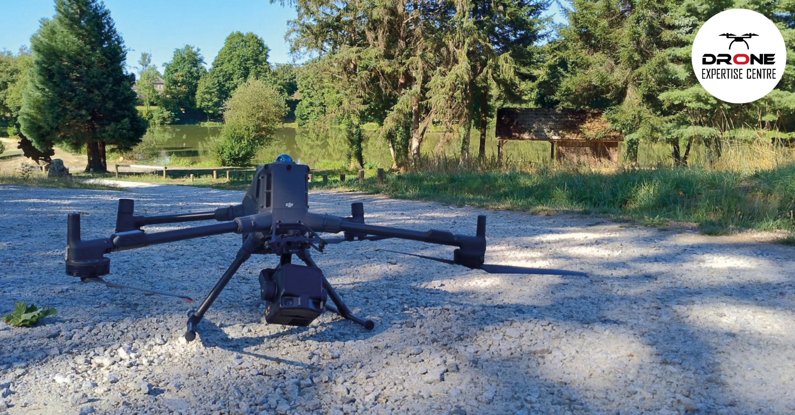 Vue aérienne d'une zone aménagée cartographiée lors d'une mission drone LiDAR dans le Limousin Mission drone LiDAR dans le Limousin pour la cartographie d'un site